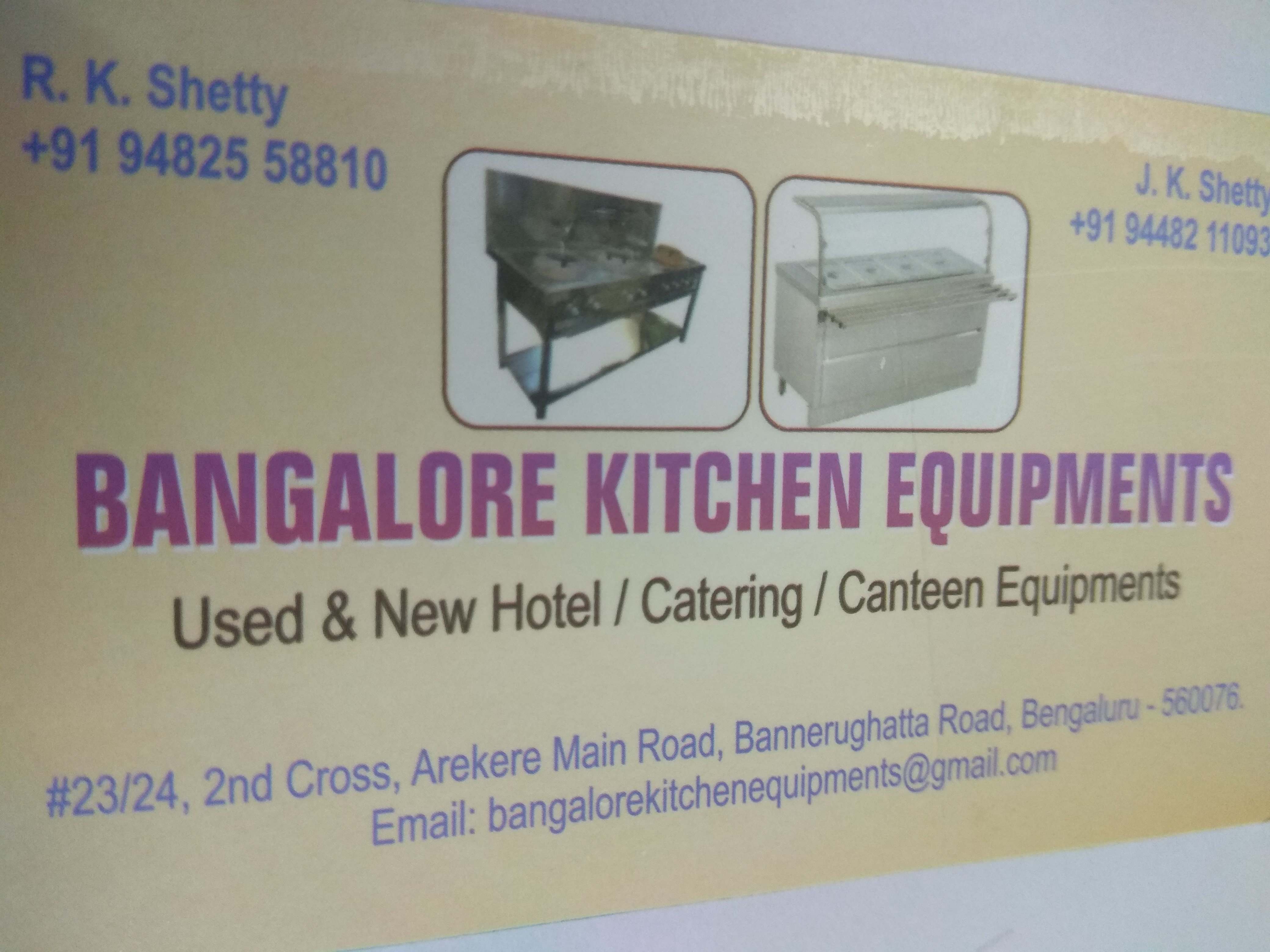 Bangalore Kitchen equipments in Bangalore Urban, Know Us We, Bangalore
