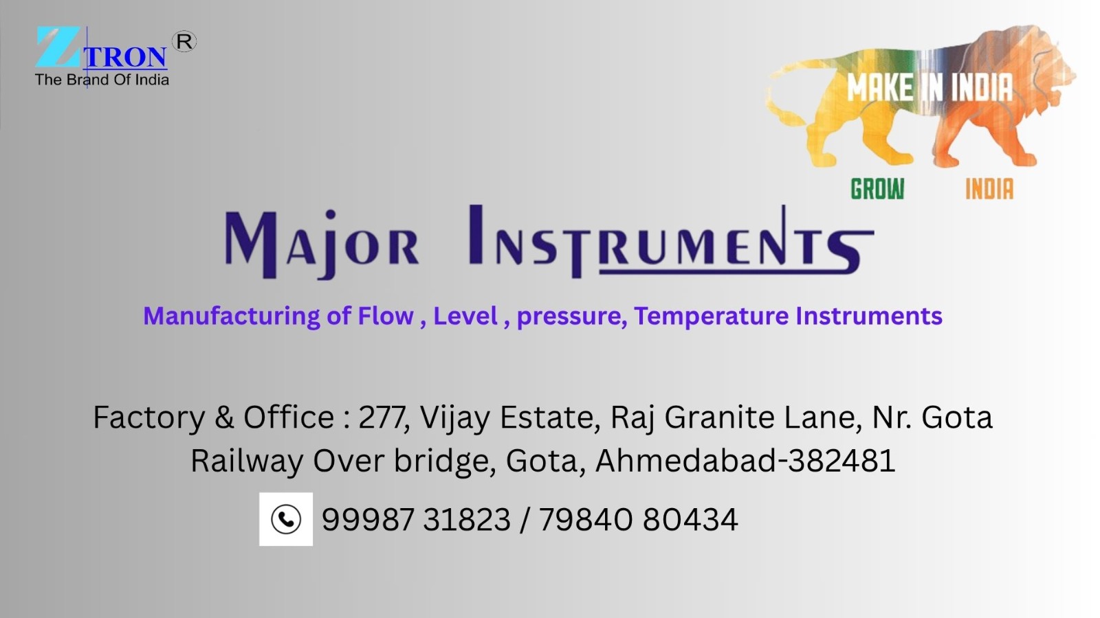 Nojor Instruments MAJOR INSTRUMENTS in Ahmedabad