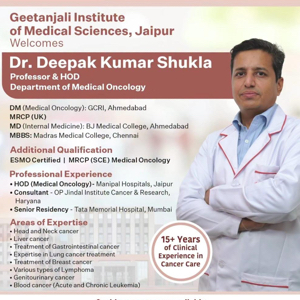 Dr DEEPAK KUMAR SHUKLA DM(MEDICAL ONCOLOGY)